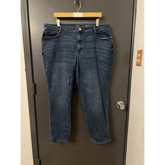 J. Jill Denim - J. Jill Denim Curvy Fit Slim Leg Dark Wash Jeans Sz 22